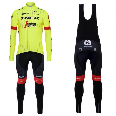 Tenue Cycliste Manches Longues et Collant à Bretelles 2018 Trek-Segafredo N002